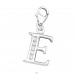 Strieborné Písmeno E - Striebro 925 Sponové Amulety A4S13458