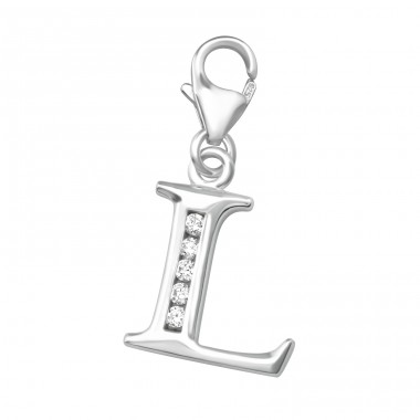 Stříbrné Písmeno L - Stříbro 925 Sponové Amulety A4S13464