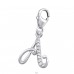 Strieborné Písmeno A - Striebro 925 Sponové Amulety A4S13649
