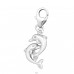 Strieborný Delfín - Striebro 925 Sponové Amulety A4S13849