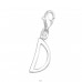 Strieborné Písmeno D - Striebro 925 Sponové Amulety A4S14664