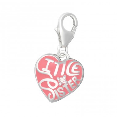 Strieborné Srdce - Striebro 925 Sponové Amulety A4S15033