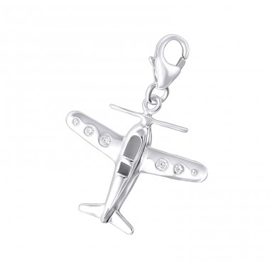 Strieborné Lietadlo - Striebro 925 Sponové Amulety A4S19091