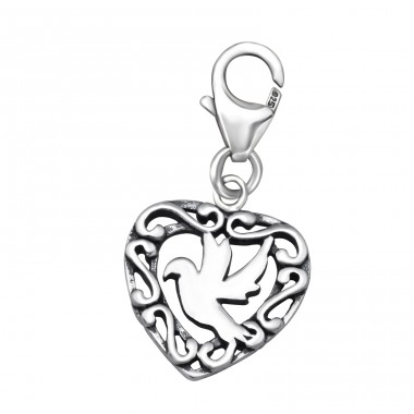Strieborný Vták - Striebro 925 Sponové Amulety A4S24584