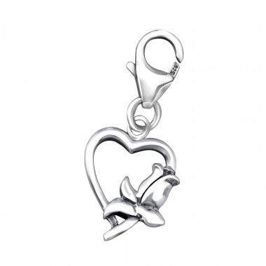 Strieborné Srdce - Striebro 925 Sponové Amulety A4S24587