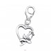 Strieborné Srdce - Striebro 925 Sponové Amulety A4S24587