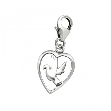 Strieborný vták - Šperkové Striebro 925 Sponové Amulety A4S24588