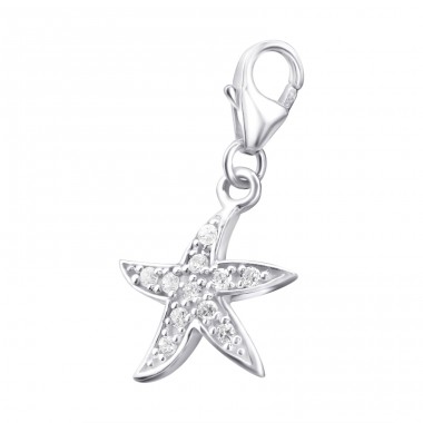 Strieborná Hviezdica - Striebro 925 Sponové Amulety A4S2806