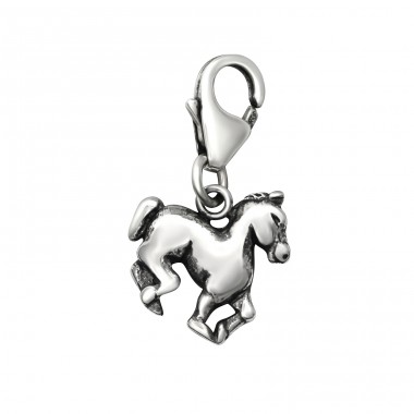 Strieborný Kôň - Striebro 925 Sponové Amulety A4S28882