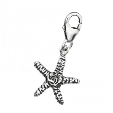 Strieborná Hviezdica - Striebro 925 Sponové Amulety A4S28889