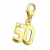 Pozlátená '50' - Striebro 925 Sponové Amulety A4S29306