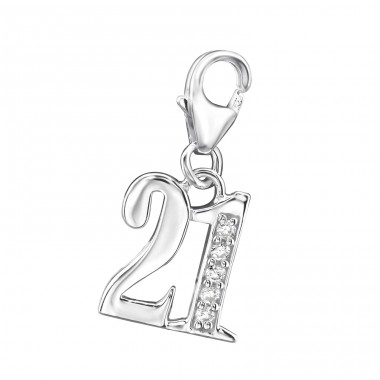 '21' - Stříbro 925 Sponové Amulety A4S29309