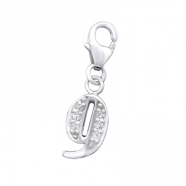 Strieborná '9' - Striebro 925 Sponové Amulety A4S29318