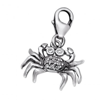 Strieborný Krab - Striebro 925 Sponové Amulety A4S29506