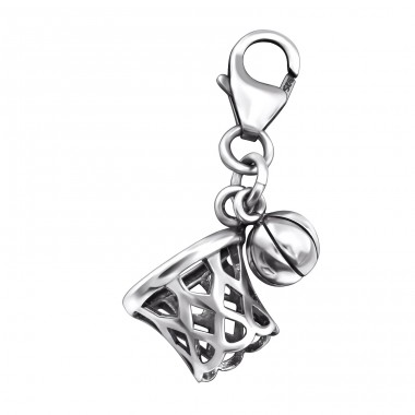 Strieborný Basketbal - Striebro 925 Sponové Amulety A4S29515