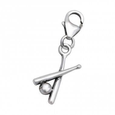 Strieborná Bejzbalová Pálka - Striebro 925 Sponové Amulety A4S29519