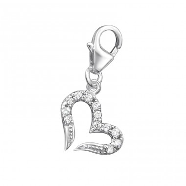 Strieborné Srdce - Striebro 925 Sponové Amulety A4S29857