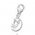 Strieborný Mesiac - Striebro 925 Sponové Amulety A4S3017