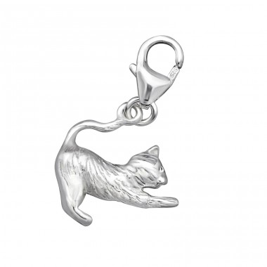 Cat - 925 Sterling Silver Charms with lobster clasp A4S3023