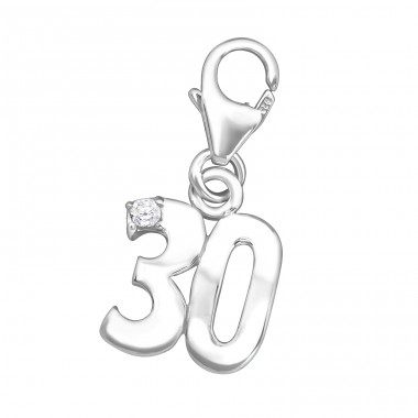 '30' - 925 Sterling Silver Charms with lobster clasp A4S3111