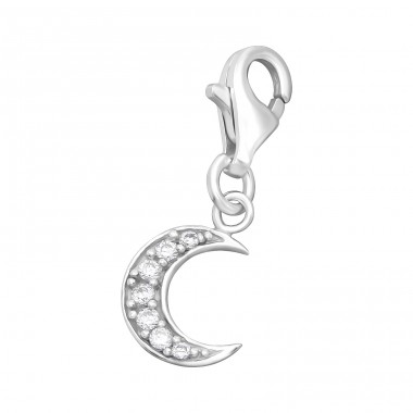 Ein Monat - 925er Silber Arm Anhänger mit Karabiner A4S39334