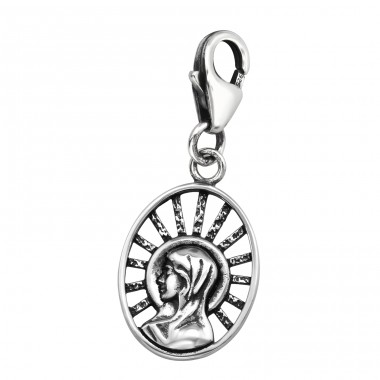 Oxidovaný prívesok "Panna Mária" - Šperkové Striebro 925 Sponové Amulety A4S44397