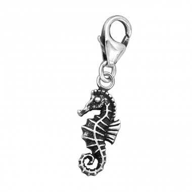 Oxidierter Anhänger "Seepferdchen" - Schmuck Silber 925 Verschluss Amulette A4S44400