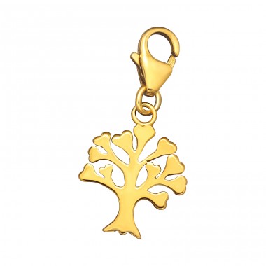 Pozlátený strom života - Šperkové Striebro 925 Sponové Amulety A4S44441