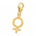 Female Gender Sign - 925 Sterling Silver Charms with lobster A4S44478