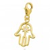 Aranyozott Hamsa kéz  - 925 Ezüst Kapcsos Amulettek A4S44484