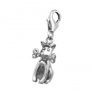 Strieborný Pes - Striebro 925 Sponové Amulety A4S5527
