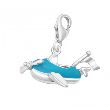 Strieborné Lietadlo - Striebro 925 Sponové Amulety A4S5925