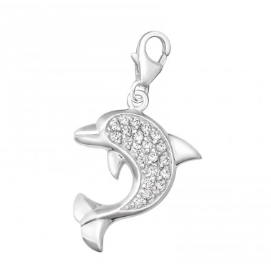 Strieborný Delfín - Striebro 925 Sponové Amulety A4S5964