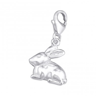 Strieborný Králik - Striebro 925 Sponové Amulety A4S69