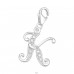 Strieborné Písmeno K - Striebro 925 Sponové Amulety A4S7440