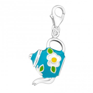 Strieborný Čajník - Striebro 925 Sponové Amulety A4S7511