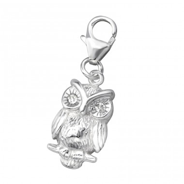 Strieborná Sova - Striebro 925 Sponové Amulety A4S75