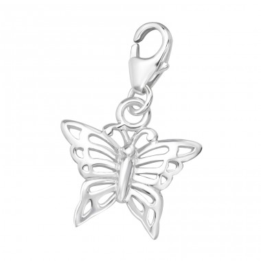Strieborný Motýľ - Striebro 925 Sponové Amulety A4S8