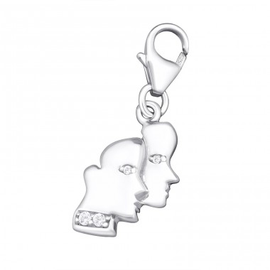 Strieborné Znamenie zverokruhu Blíženci - Striebro 925 Sponové Amulety A4S9915