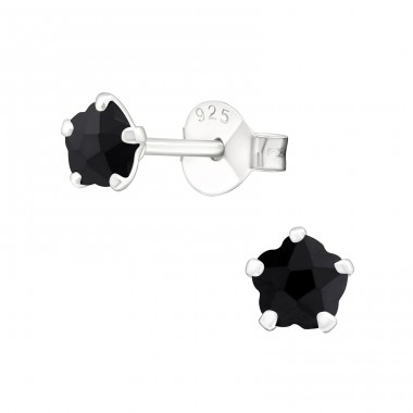 Silberstern 4mm - 925er Silber Basic Ohrstecker A4S1015