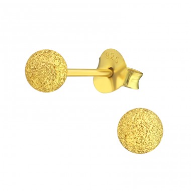 Silberne Kugel 4 mm - Basic Ohrringe aus 925 Silber A4S11598
