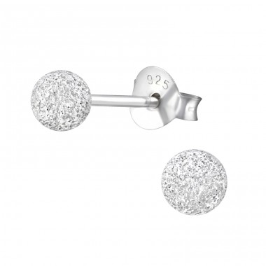 Ball 4mm - 925 Sterling Silver Basic Ear Studs A4S1297