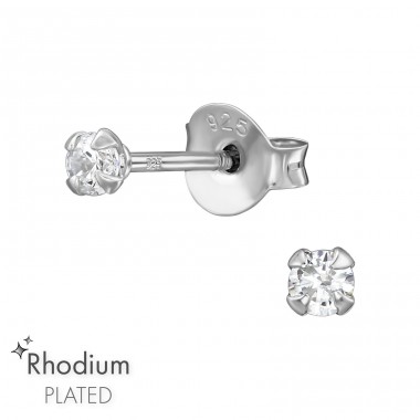 Stříbrný Kulatý 2.5mm - Stříbro 925 Základní náušnice A4S13339