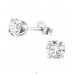 Round 4mm - 925 Sterling Silver Basic Ear Studs A4S15520