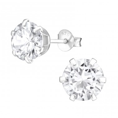 Strieborné okrúhle 8mm - Striebro 925 Základné náušnice A4S15523