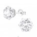 Round 8mm - 925 Sterling Silver Basic Ear Studs A4S15523
