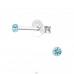Round 2mm - 925 Sterling Silver Basic Ear Studs A4S16385
