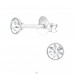 Round 3,5mm - 925 Sterling Silver Basic Ear Studs A4S16387