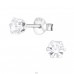Round 4mm - 925 Sterling Silver Basic Ear Studs A4S16395