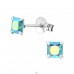 Square 4mm - 925 Sterling Silver Basic Ear Studs A4S16715